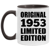 71st Birthday Original 1953 Limited Edition - 11oz Accent Mug Black