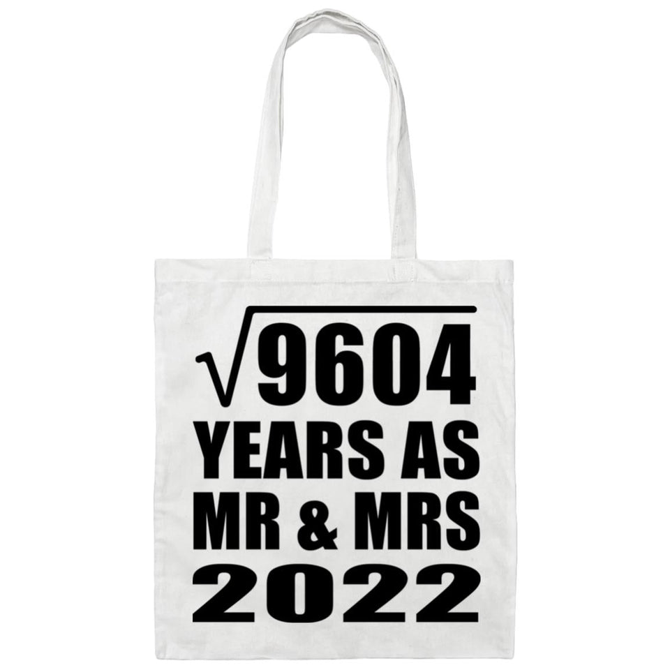 98th Anniversary Square Root of 9604 Years As Mr & Mrs 2022 - Tote Bag White