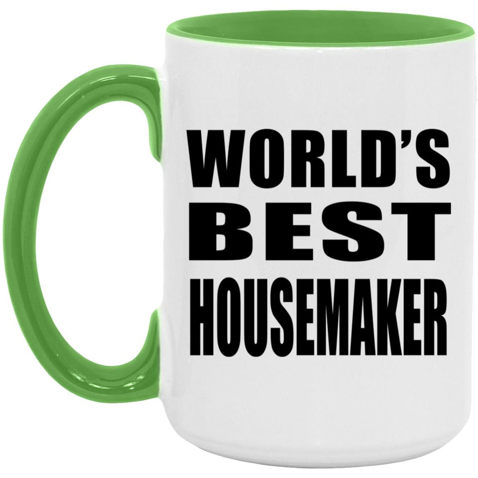 World's Best Housemaker - 15oz Accent Mug Green