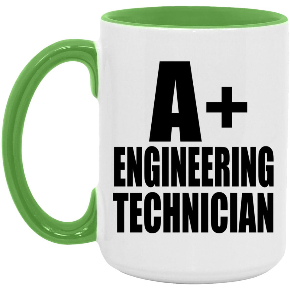 A+ Engineering Technician - 15oz Accent Mug Green