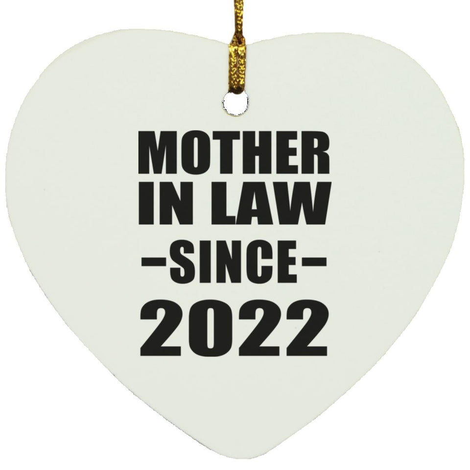 Mother In Law Since 2022 - Heart Ornament