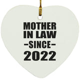 Mother In Law Since 2022 - Heart Ornament