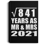 29th Anniversary Square Root of 841 Years As Mr & Mrs 2021 - Canvas Portrait