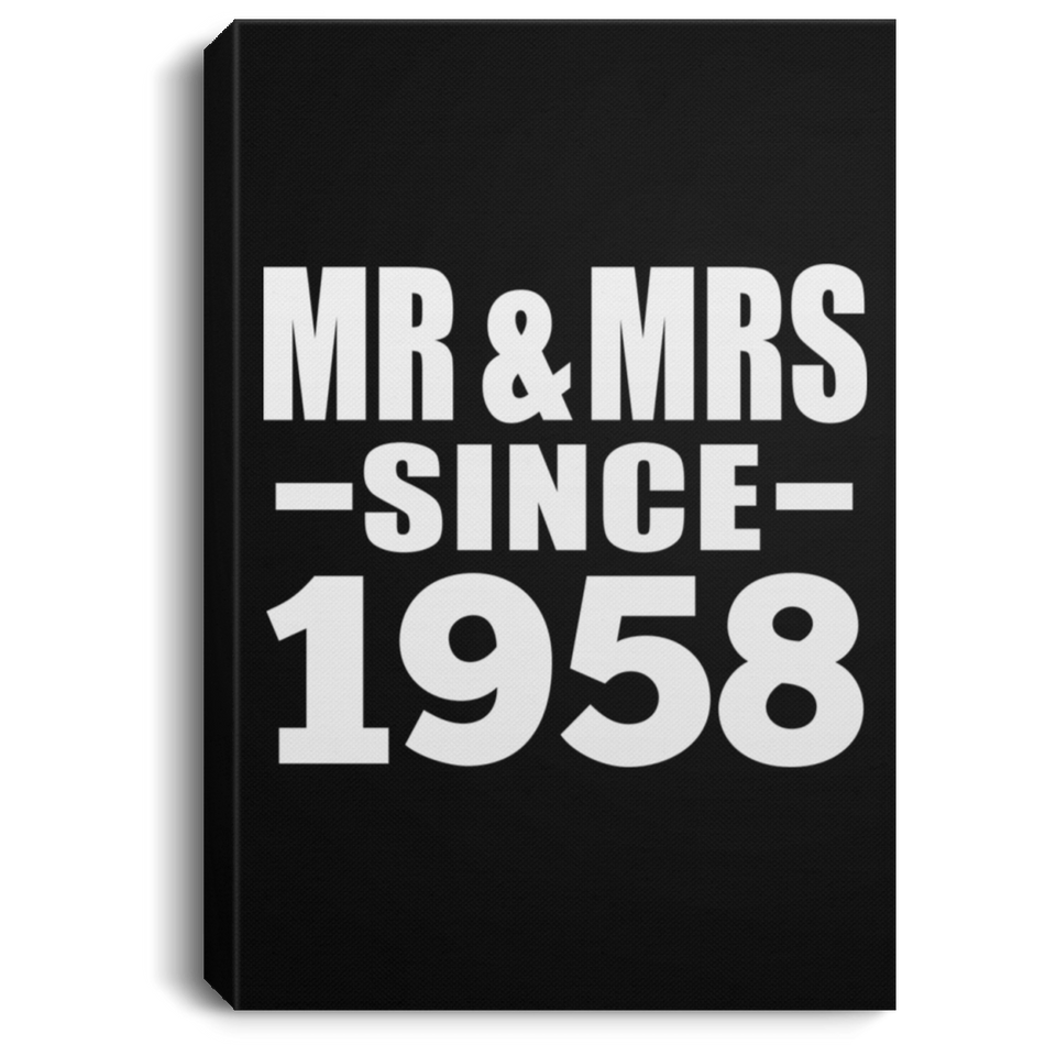 66th Anniversary Mr & Mrs Since 1958 - Canvas Portrait
