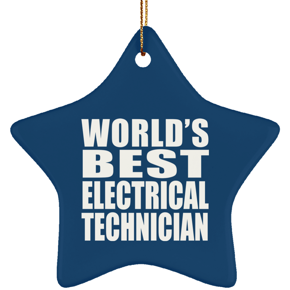 World's Best Electrical Technician - Star Ornament