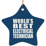 World's Best Electrical Technician - Star Ornament