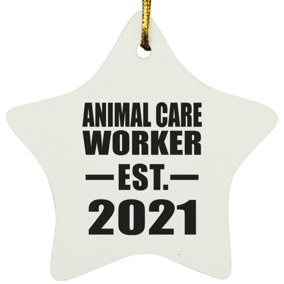 Animal Care Worker Established EST. 2021 - Star Ornament