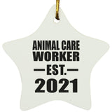 Animal Care Worker Established EST. 2021 - Star Ornament