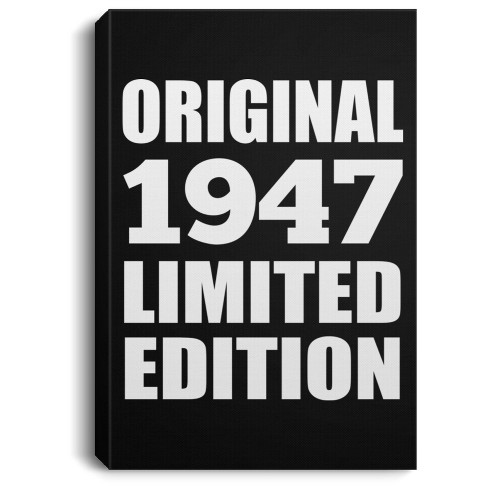 77th Birthday Original 1947 Limited Edition - Canvas Portrait