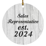 Sales Representative Established Est. 2024 - Circle Ornament F