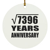 86th Anniversary Square Root of 7396 Years Anniversary - Circle Ornament