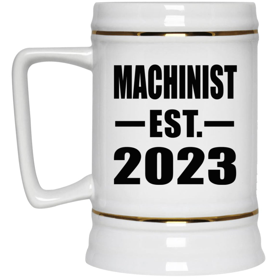 Machinist Established EST. 2023 - Beer Stein