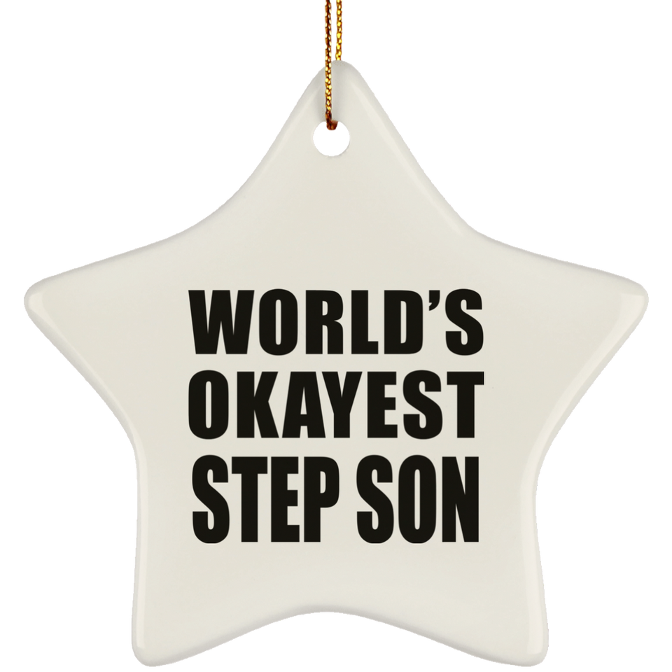 World's Okayest Step Son - Star Ornament