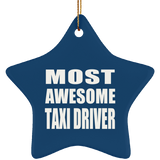 Most Awesome Taxi Driver - Star Ornament