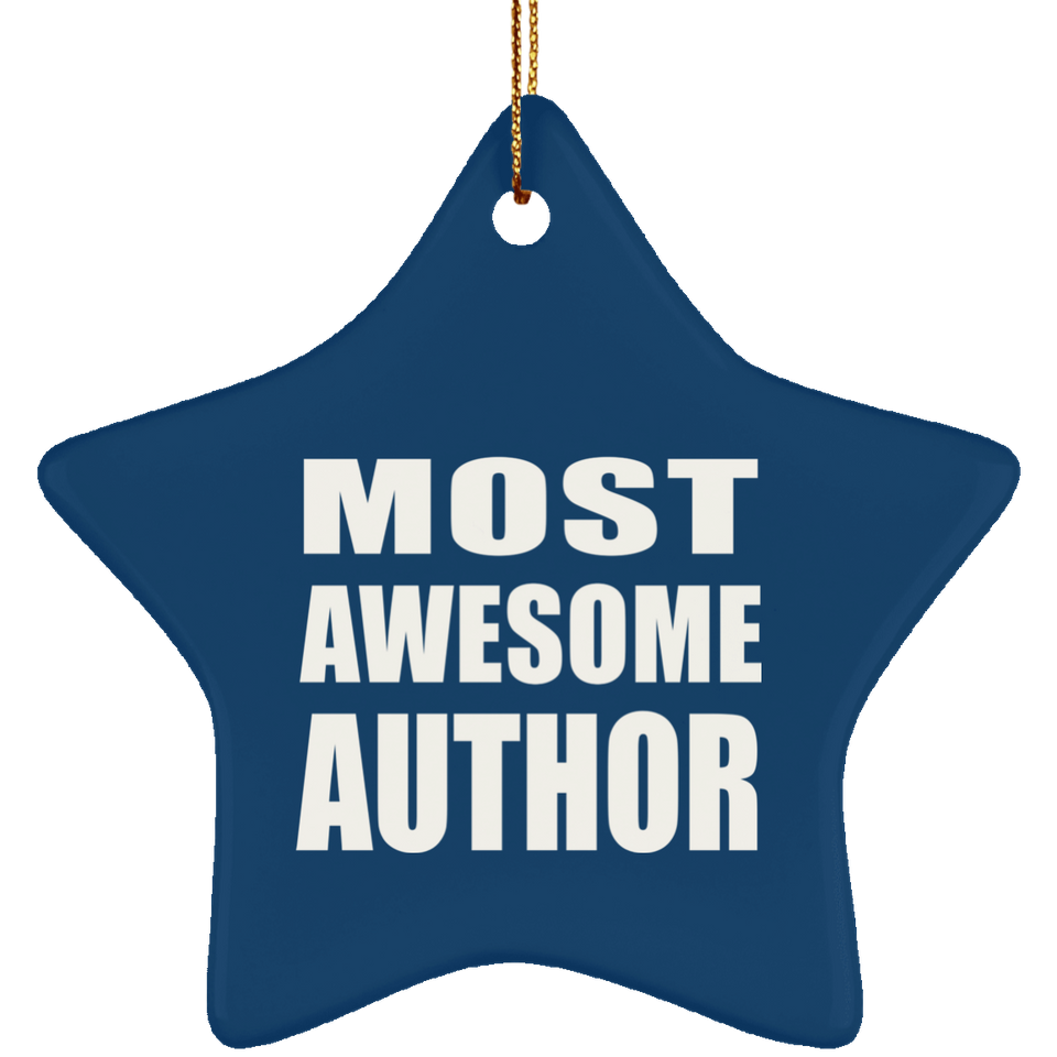 Most Awesome Author - Star Ornament