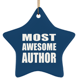 Most Awesome Author - Star Ornament