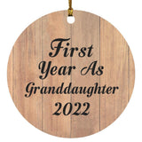 First Year As Granddaughter 2022 - Circle Ornament C