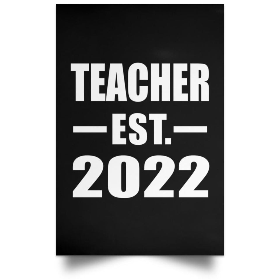 Teacher Established EST. 2022 - Poster Portrait
