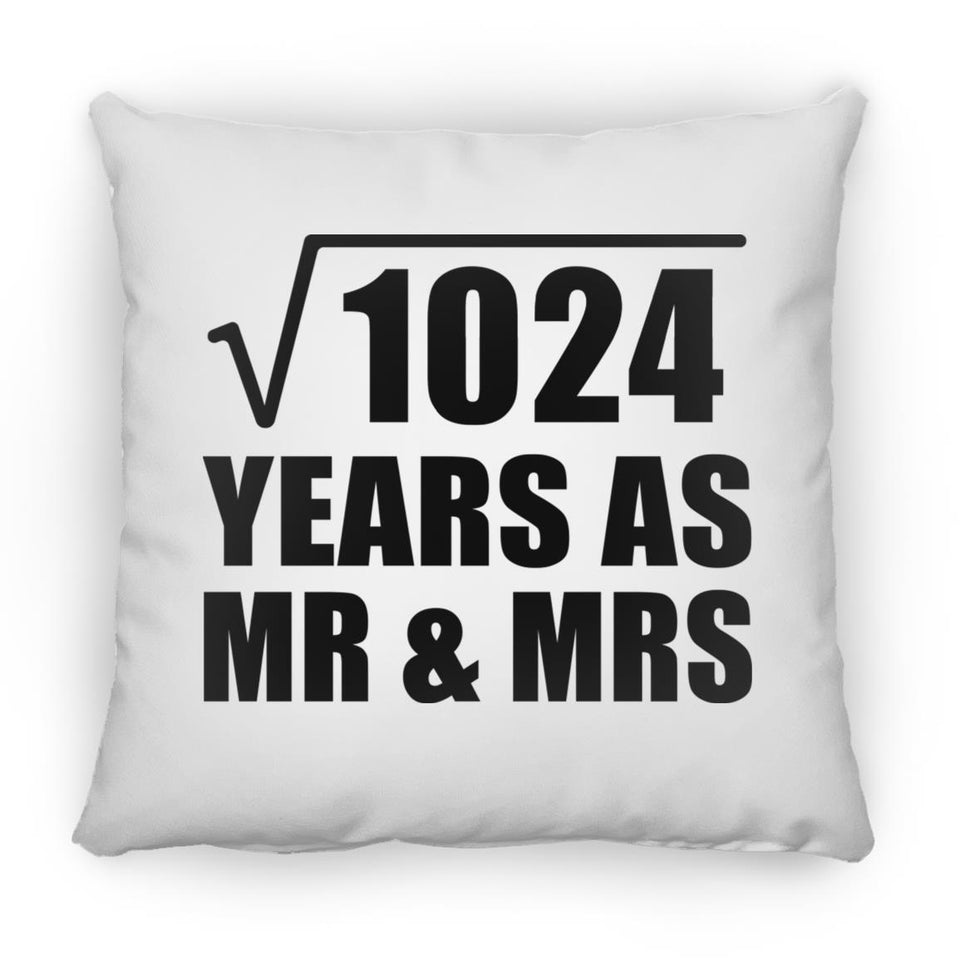 32nd Anniversary Square Root of 1024 Years As Mr & Mrs - Throw Pillow
