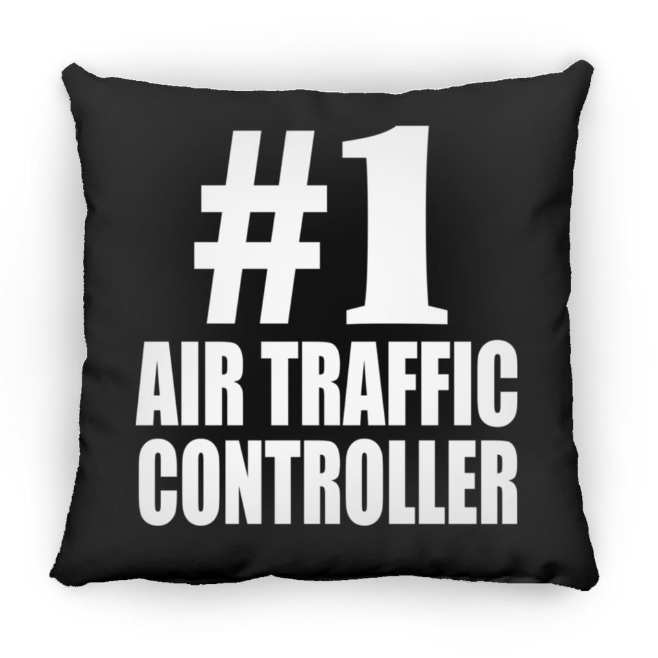 Number One #1 Air Traffic Controller - Throw Pillow Black