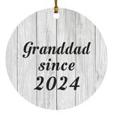 Granddad Since 2024 - Circle Ornament F