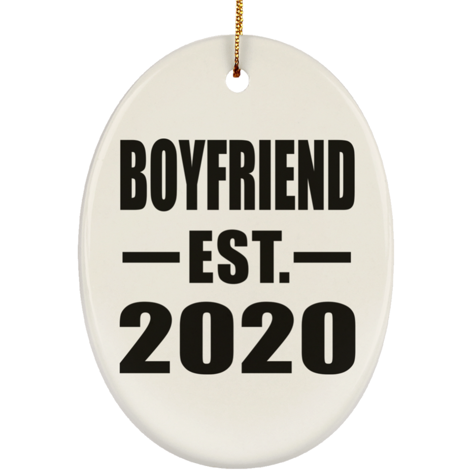 Boyfriend Established EST. 2020 - Oval Ornament