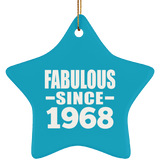 56th Birthday Fabulous Since 1968 - Star Ornament