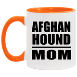 Afghan Hound Mom - 11oz Accent Mug Orange