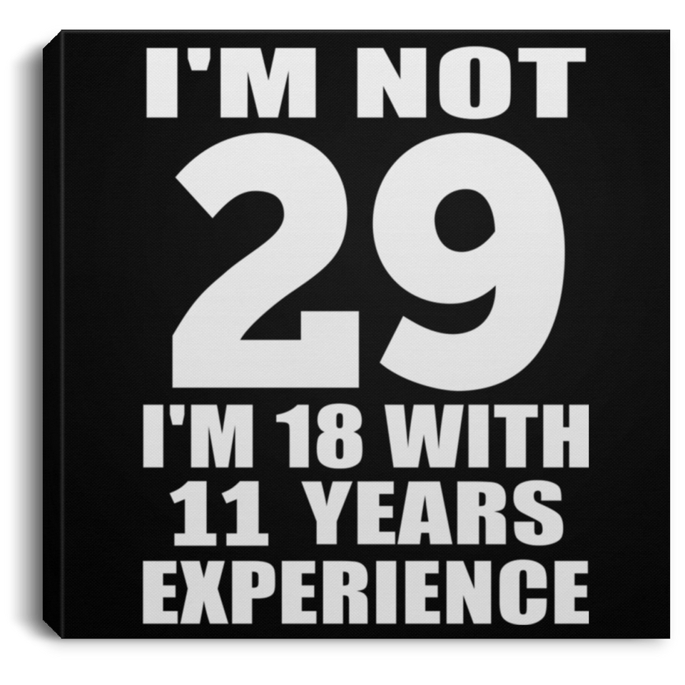 29th Birthday I'm Not 29 I'm 18 With 11 Years Experience - Canvas Square