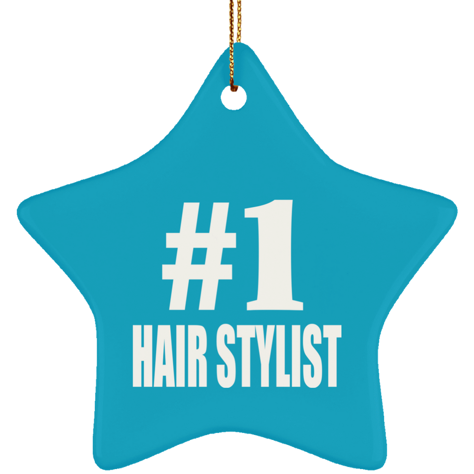 Number One #1 Hair Stylist - Star Ornament