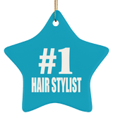 Number One #1 Hair Stylist - Star Ornament