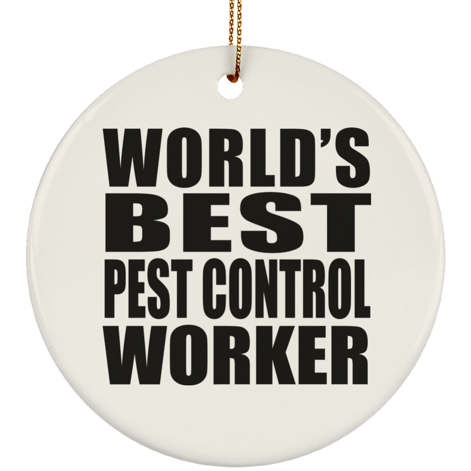 World's Best Pest Control Worker - Circle Ornament