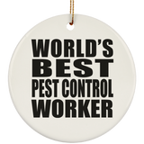 World's Best Pest Control Worker - Circle Ornament