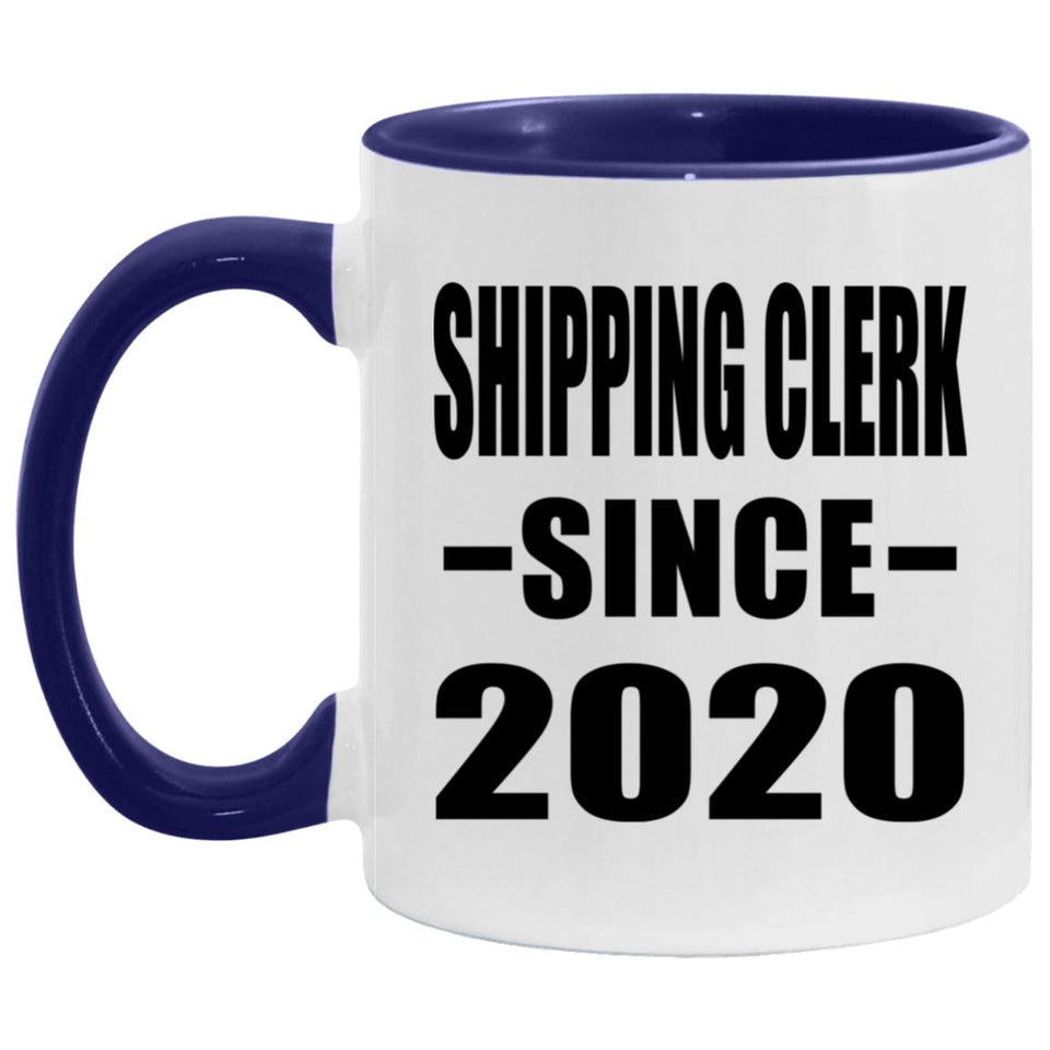 Shipping Clerk Since 2020 - 11oz Accent Mug Purple
