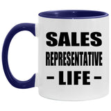 Sales Representative Life - 11oz Accent Mug Purple
