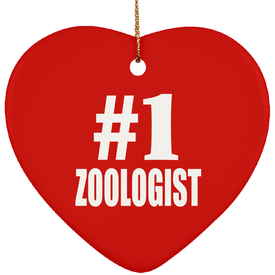 Number One #1 Zoologist - Heart Ornament