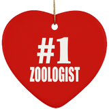 Number One #1 Zoologist - Heart Ornament