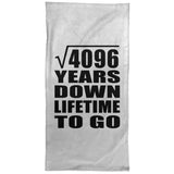 64th Anniversary Square Root of 4096 Years Lifetime To Go - Hand Towel