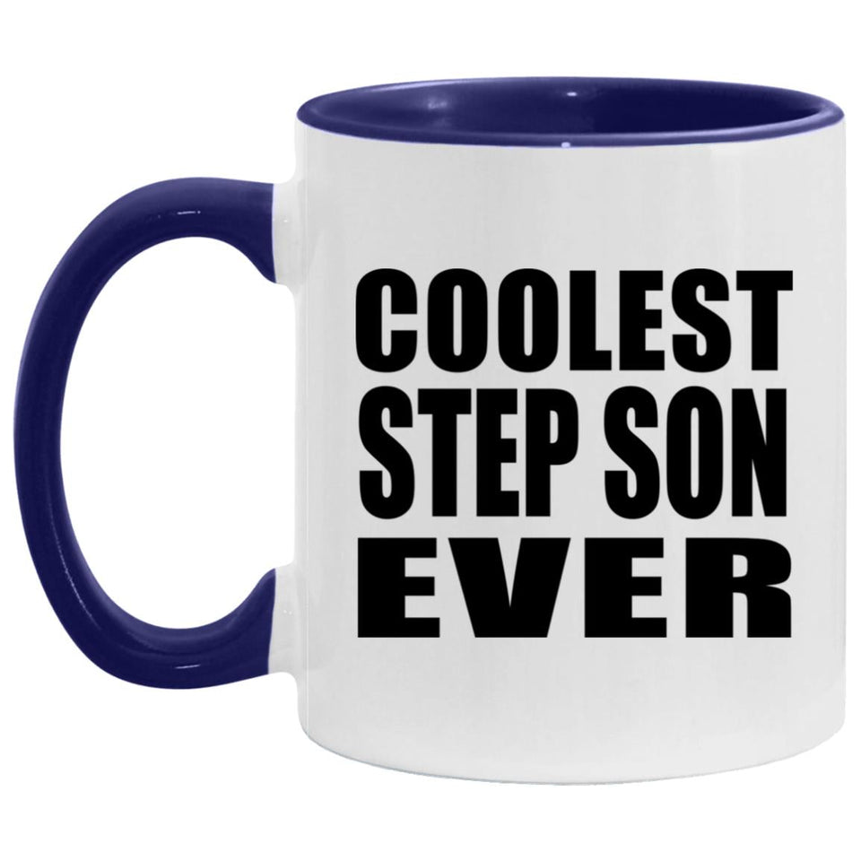 Coolest Step Son Ever - 11oz Accent Mug Purple