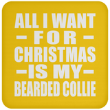 All I Want For Christmas Is My Bearded Collie - Coaster