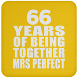 66th Anniversary 66 Years Of Being Mrs Perfect - Drink Coaster