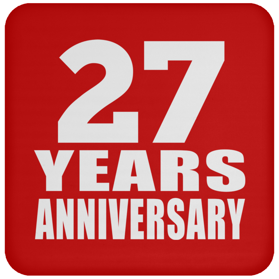 27th Anniversary 27 Years - Drink Coaster