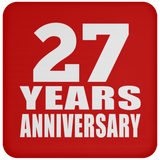 27th Anniversary 27 Years - Drink Coaster