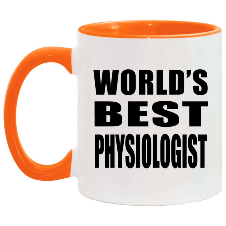 World's Best Physiologist - 11oz Accent Mug Orange