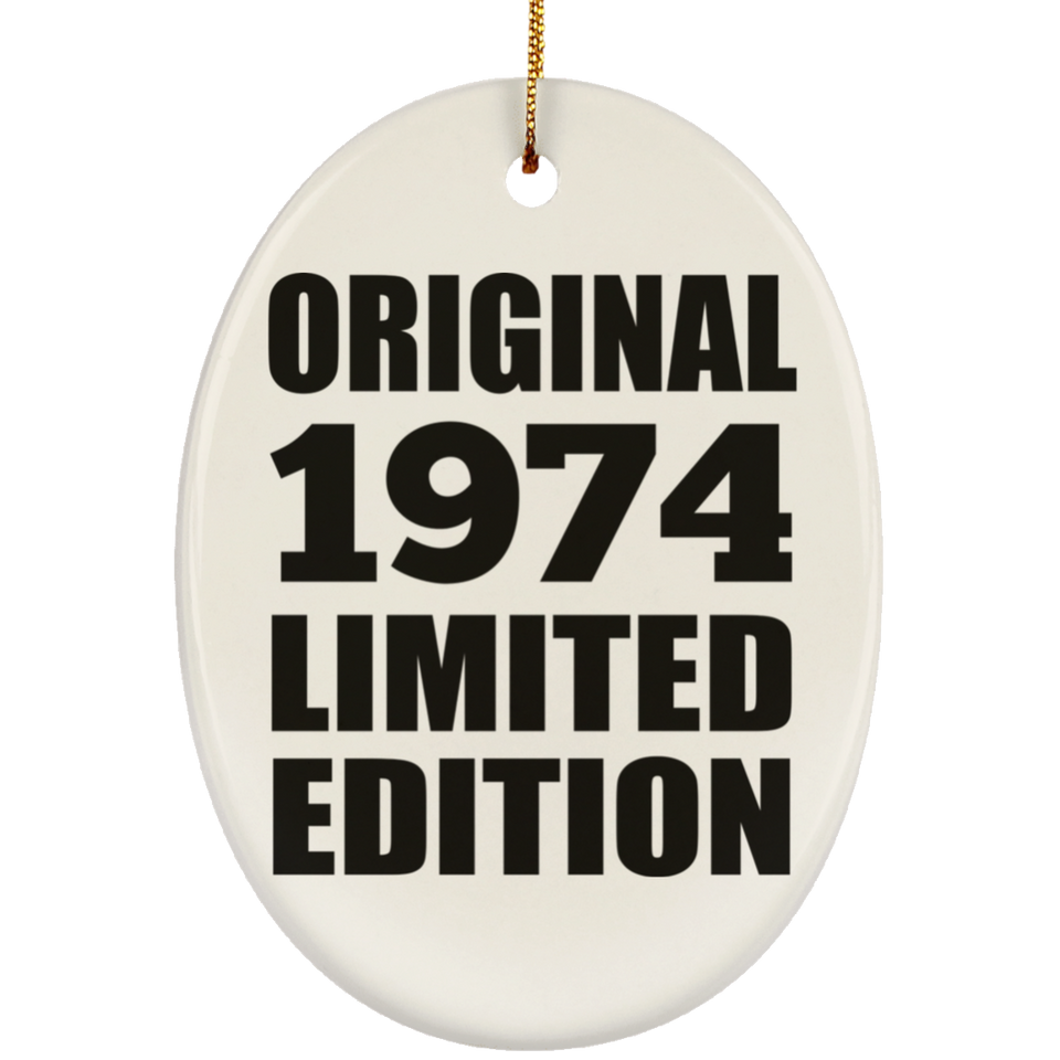 50th Birthday Original 1974 Limited Edition - Oval Ornament