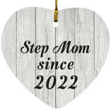Step Mom Since 2022 - Heart Ornament F