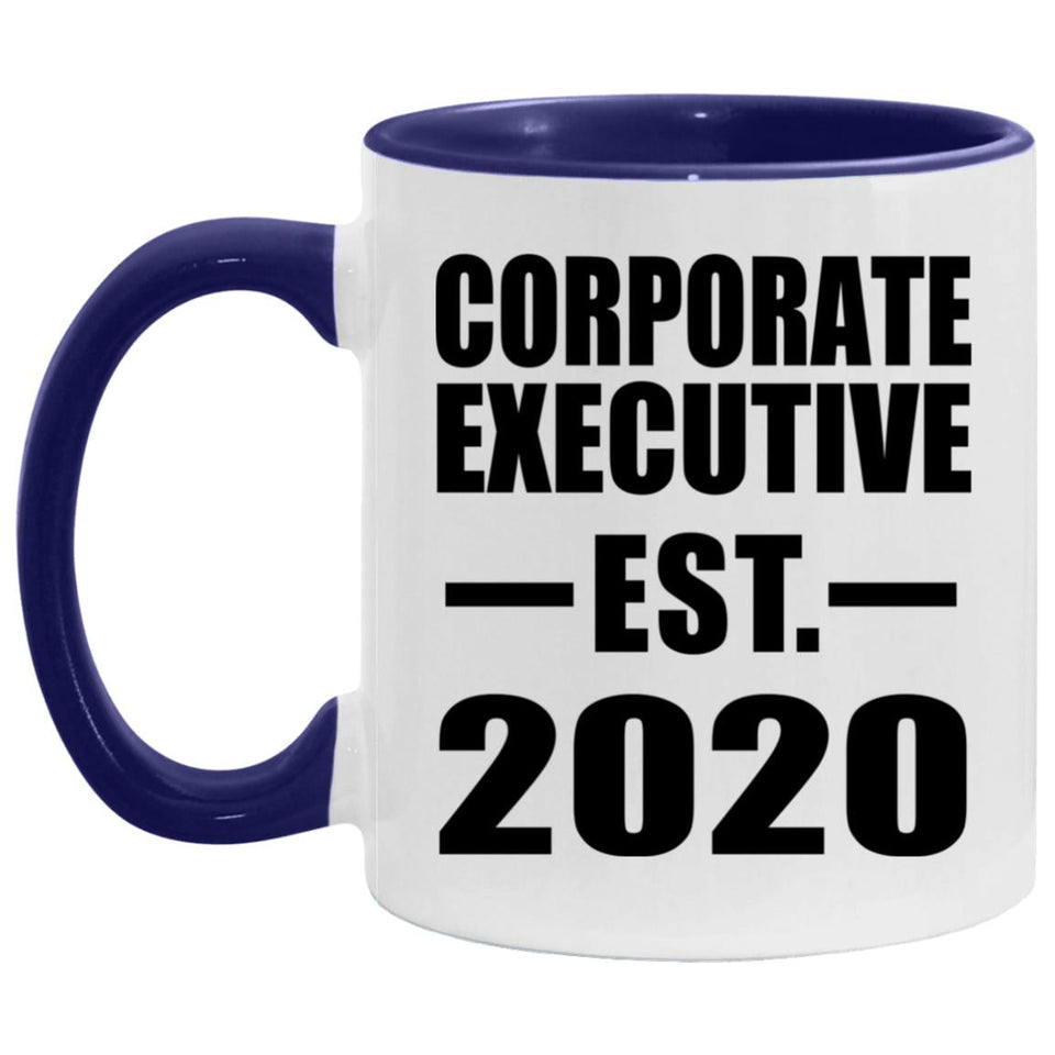 Corporate Executive Established EST. 2020 - 11oz Accent Mug Purple