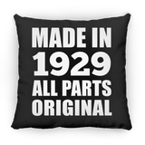 95th Birthday Made in 1929 All Parts Original - Throw Pillow Black