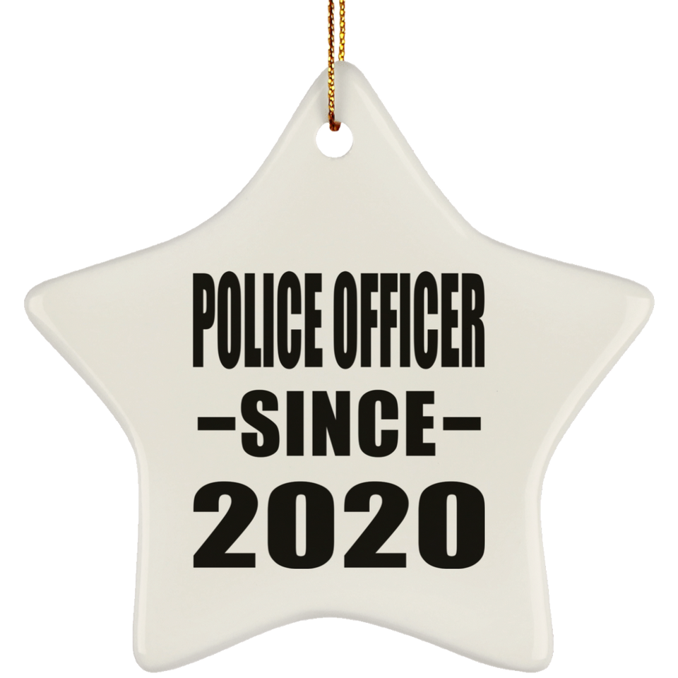 Police Officer Since 2020 - Star Ornament