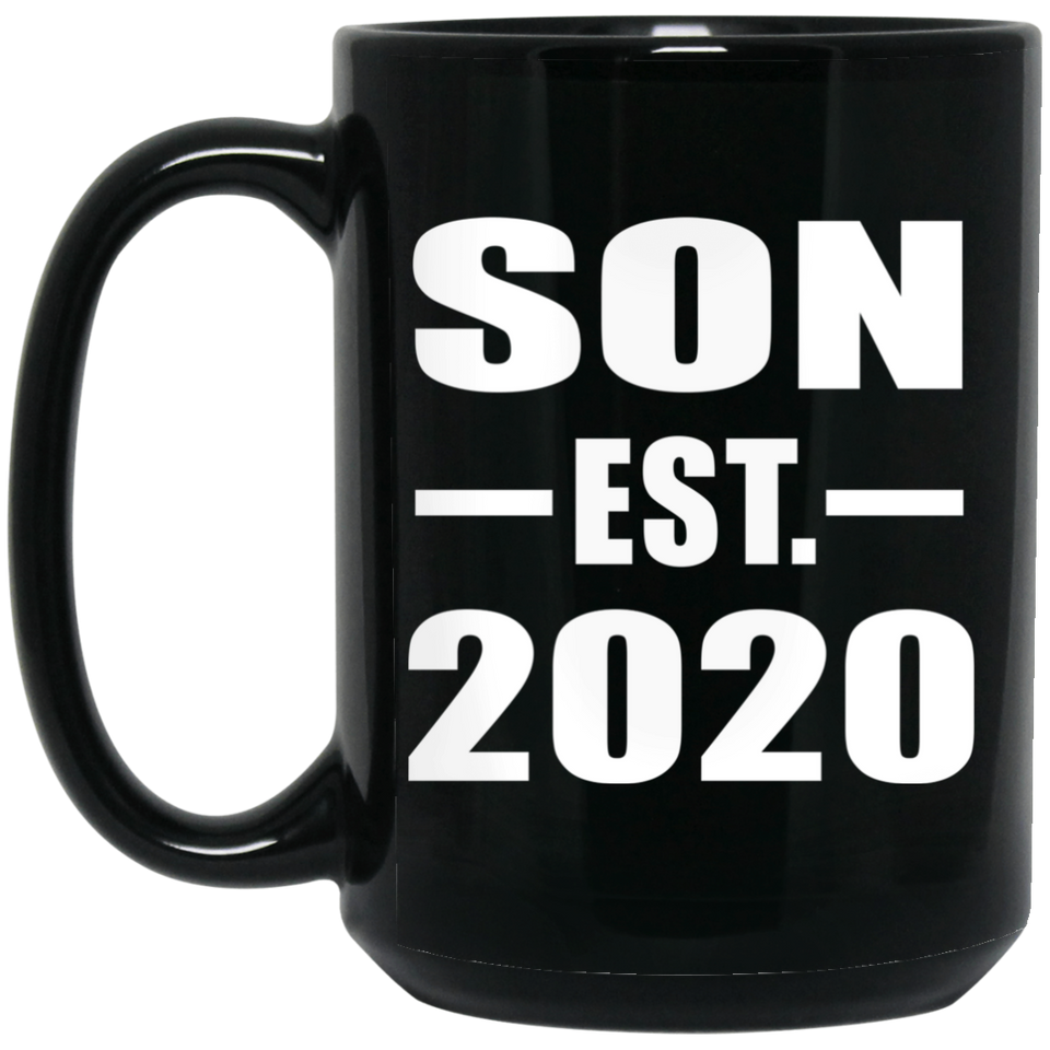 Son Established EST. 2020 - 15oz Coffee Mug Black